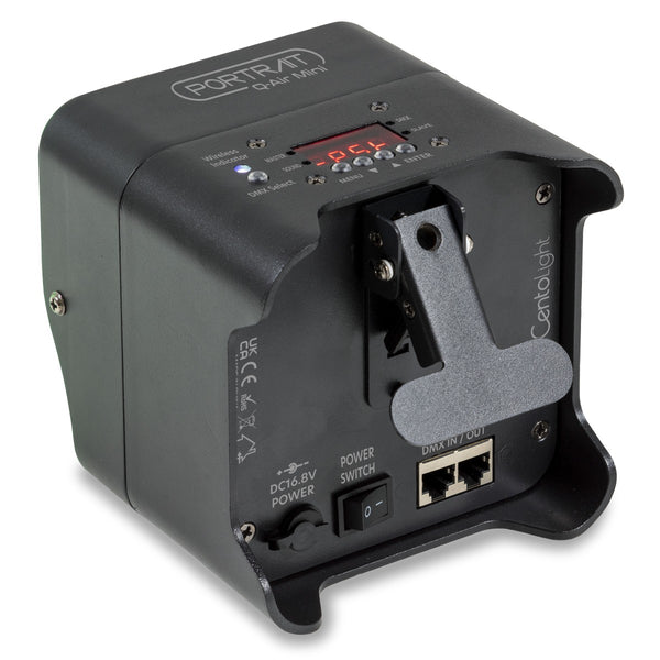 PAR A BATTERIA CENTOLIGHT PORTRAIT Q-Air MINI CON 4 LED DA 12 W RGBWAUV