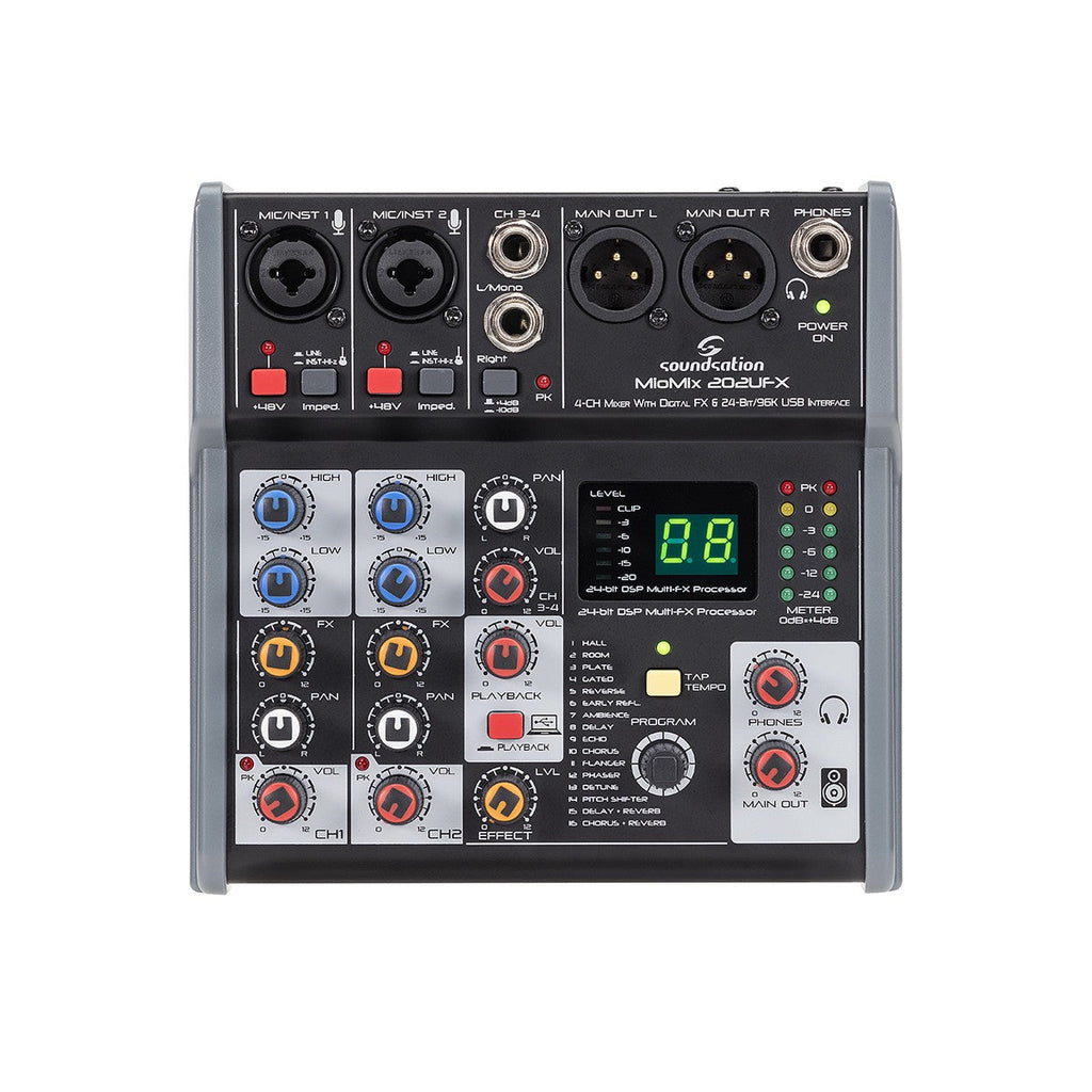 SOUNDSATION MIOMIX 202UFX CON EFFETTO & USB I/O