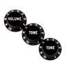 Fender Parts Stratocaster Knobs (Volume Tone) (3) Black 0991365000