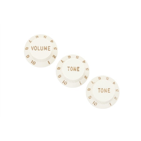 Fender Parts Stratocaster Knobs (Volume Tone) (3) Parchment 0056254049