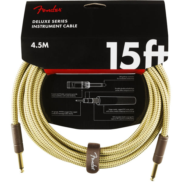 Cavo Fender Deluxe Series Straight/Straight 15'(4