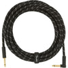 Cavo Fender Deluxe Series Straight/Angle 18.6'(5,5m) Black Tweed 0990820079