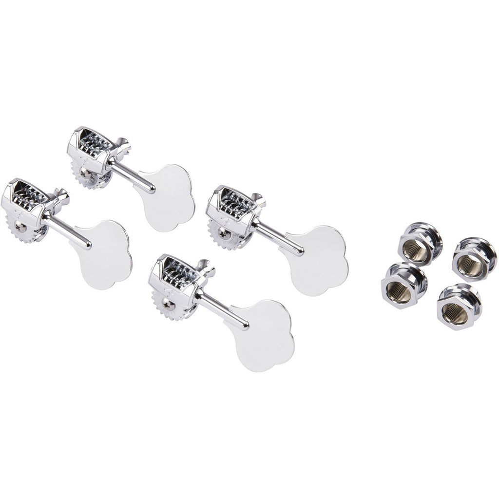 Fender Parts Deluxe Bass Tuners with Fluted-Shafts (4) Chrome  0992006000