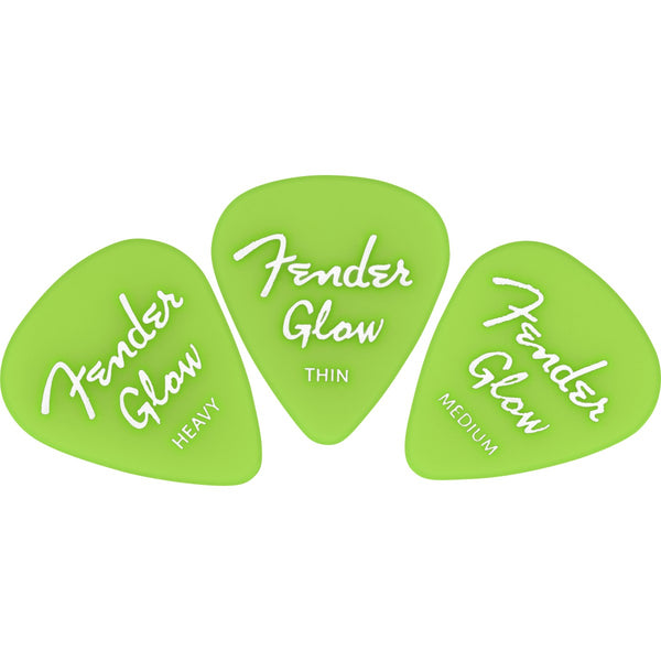 Plettri Fender Glow In The Dark 351 Picks, 12-Pack 1980351020