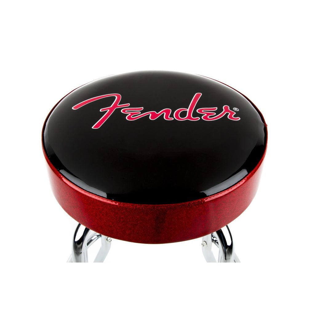 Sgabello Fender Red Sparkle Logo  Black/Red Sparkle