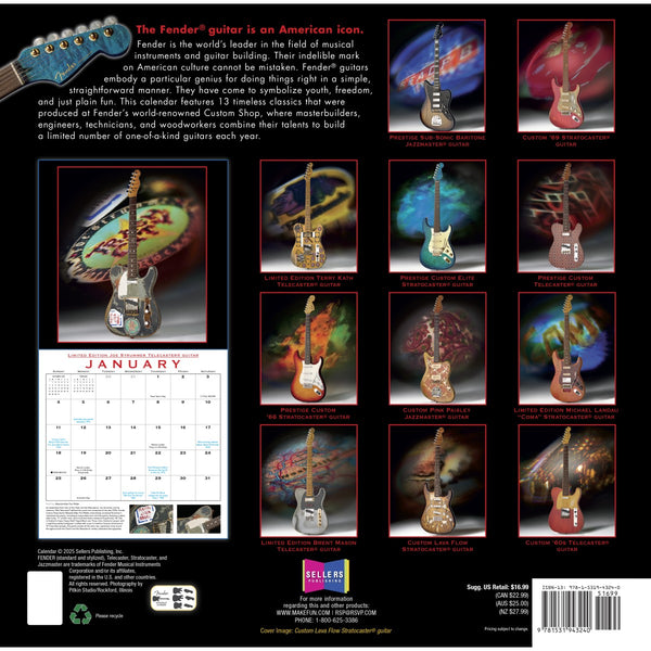 Calendario  2026 Fender Custom Shop 9190190000