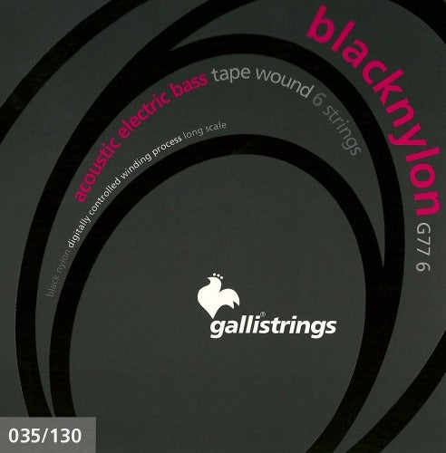 GALLI - muta bas.el. - BASS BLACK NYLON - Tape wound .035-.130 - 6 corde