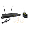 RADIOMIC. 2-CH HELVIA VERBA-202 A1 UHF TRUE DIVERSITY 2 TX TASCABILI HEADSET E LAVALIER 516-558MHz