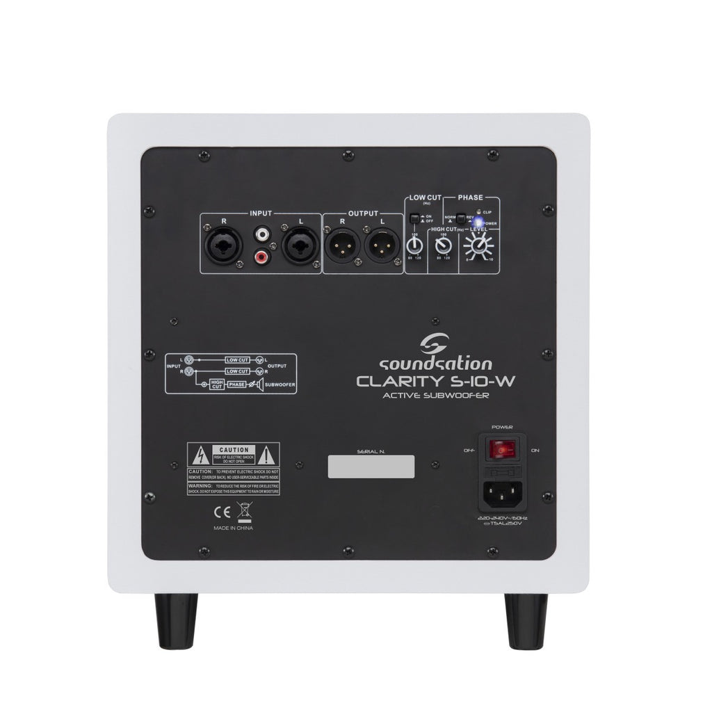SUBWOOFER SOUNDSATION CLARITY S-10 WHITE 10