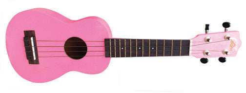 Ukulele Soprano - Acero laminato colorato - c/custodia - Pink Passion