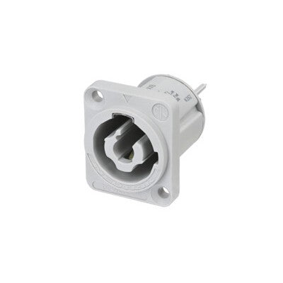 CONNETTORE NEUTRIK NAC3MPXXB USCITA ALIMENTAZ. powerCON GRIGIO SERIE XX- TERMINALI FLAT TAB 3/16