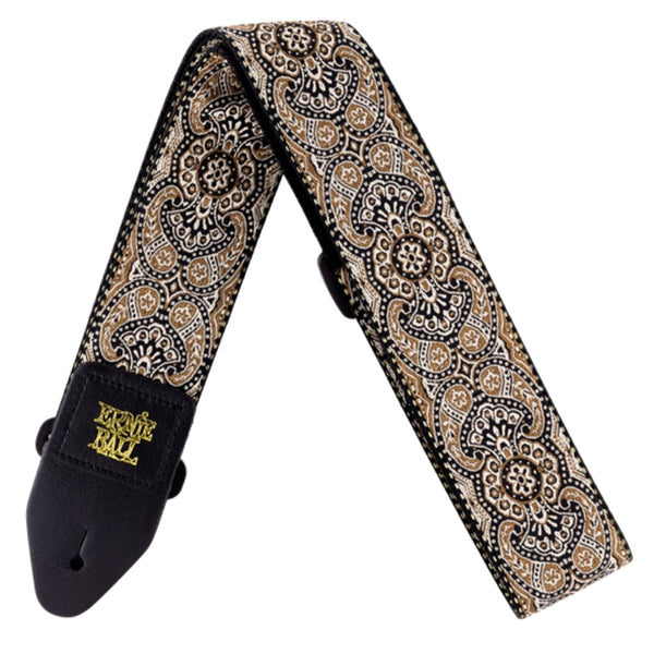 4163 Tracolla Gold & Black Paisley Jacquard