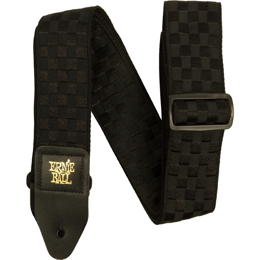 5341 Black Checkers Jacquard Strap