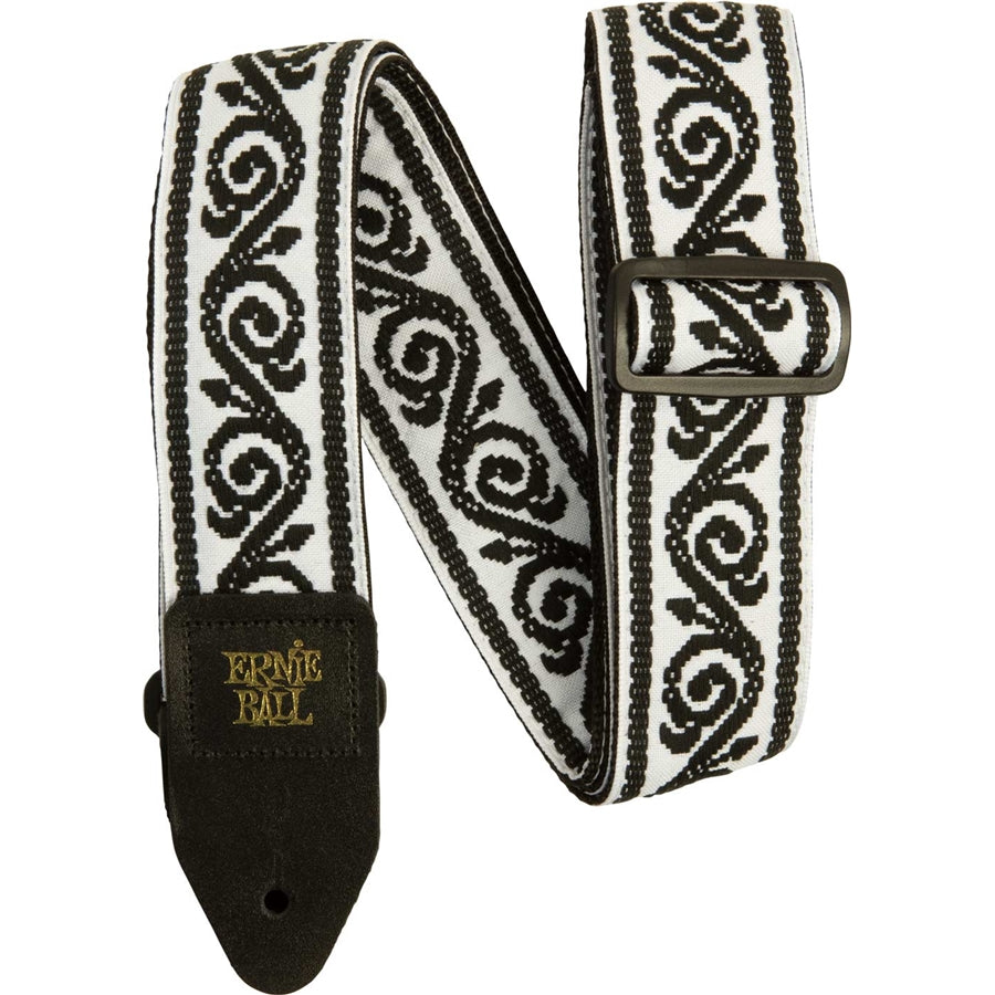 5342 Black Vine Jacquard Strap