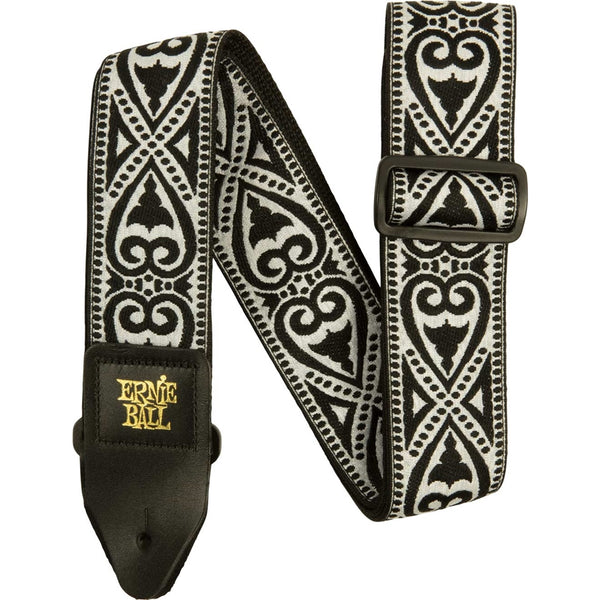 5345 Black Heart Jacquard Strap