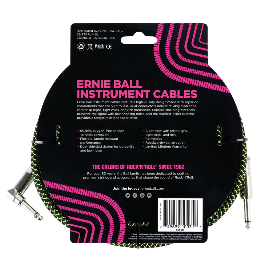 6077 Cavo Braided Black/Green 3