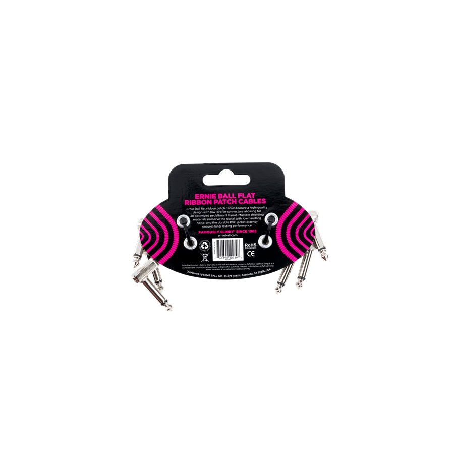 6384 Flat Ribbon Patch Cable White 7.62cm 3Pk