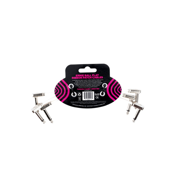 6385 Flat Ribbon Patch Cable White 15.24cm 3Pk