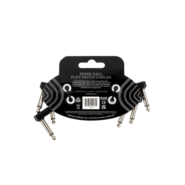 6443 Flex Patch Cable Black 8cm 3pk