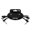 6444 Flex Patch Cable Black 15cm 3pk