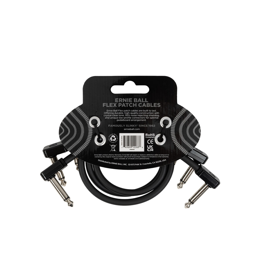 6445 Flex Patch Cable Black 30cm 3pk
