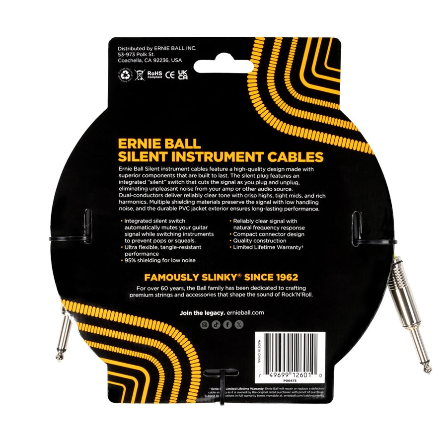 6473 Silent Cable Straight-Straight Black 6 m