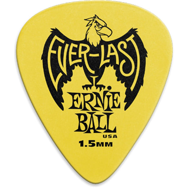 9195 Plettri Everlast Yellow 1.5mm Busta da 12