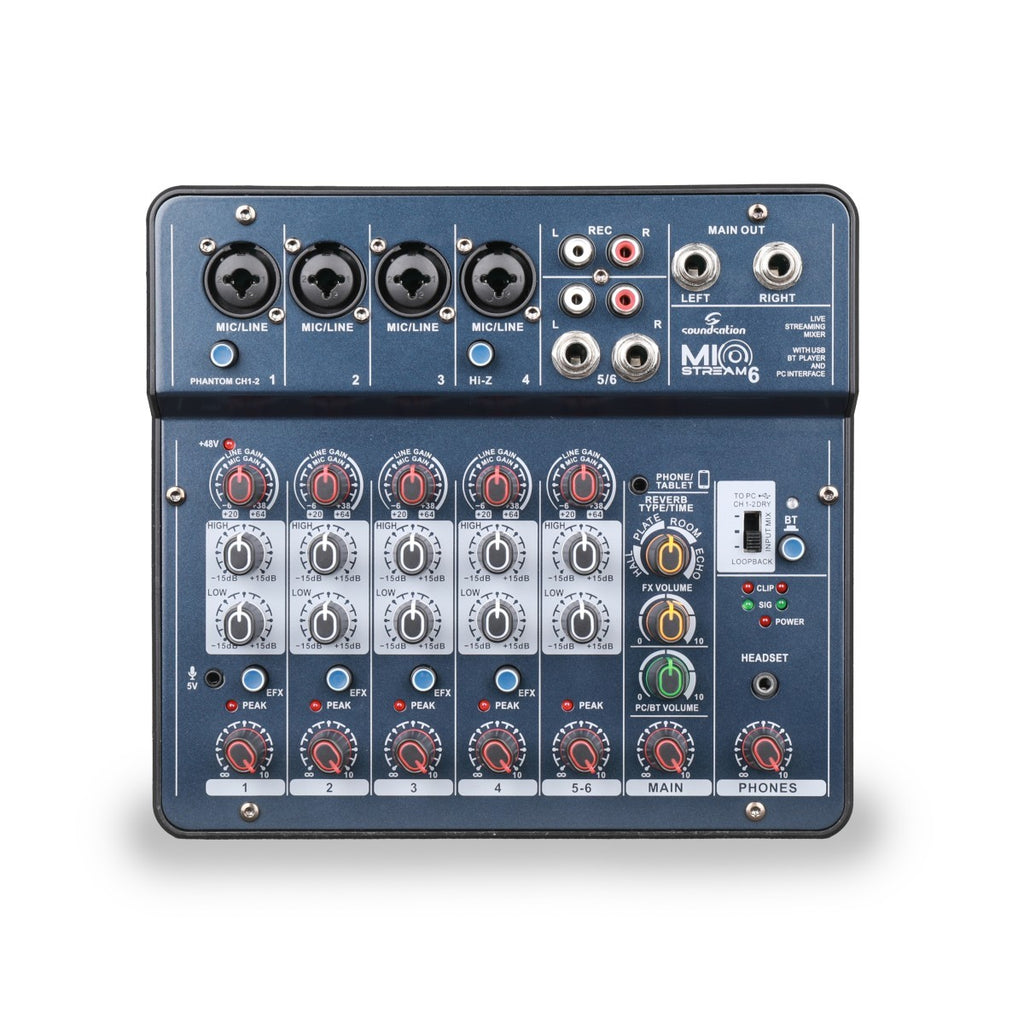 MIXER 6-CH SOUNDSATION MIOSTREAM6 CON OTG E BT