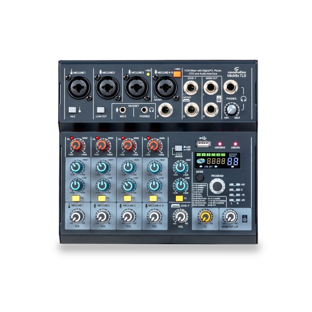 MIXER 7-CH SOUNDSATION MIOMIX 7 LS CON EFFETTI