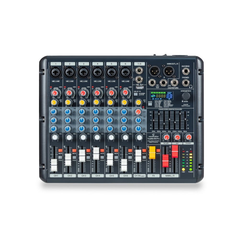 MIXER 8-CH SOUNDSATION YOUMIX 610 PRO CON EFFETTI