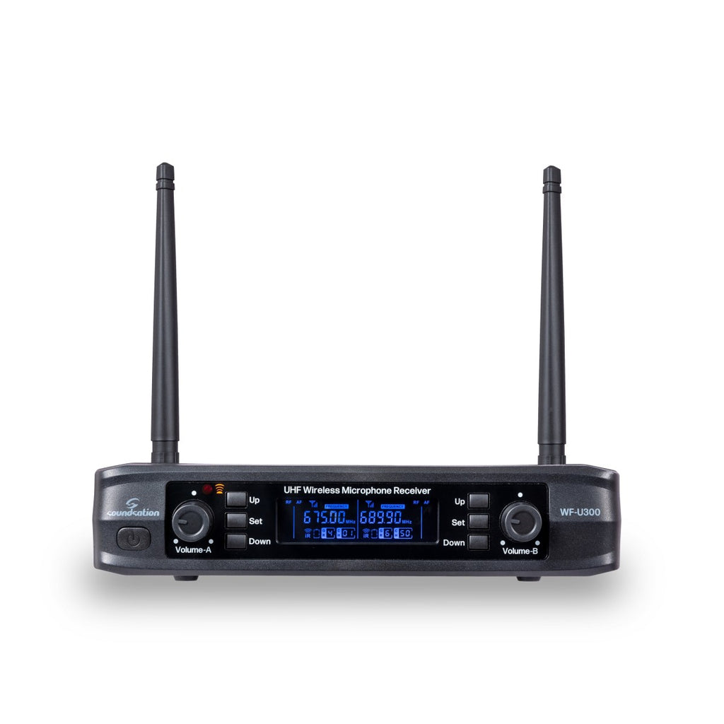RADIOMIC. UHF SOUNDSATION WF-U300HH-A2 2 MIC. PALMARI 606-613.5MHz