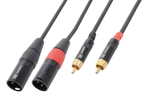 CX66-3 Cable 2xXLR M-2xRCA M 3m