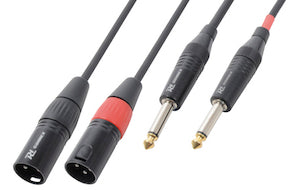 CX64-01 Cable 2xXLR M-2x6.3M 0,15m