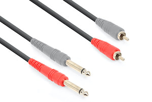 CX324-1 Cable 2x6.3M-2xRCA M 1.5m