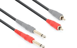 CX324-3 Cable 2x6.3M-2xRCA M 3.0m
