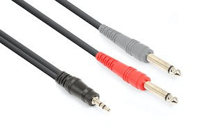 CX332-1 Cable 3.5 St.-2x6.3 M 1,5m