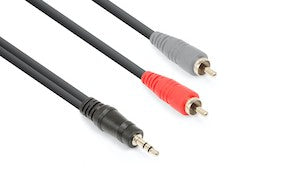 CX334-1 Cable 3.5 St.- 2xRCA M 1.5m