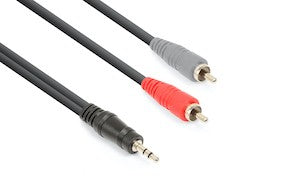 CX334-3 Cable 3.5 St.- 2xRCA M 3.0m
