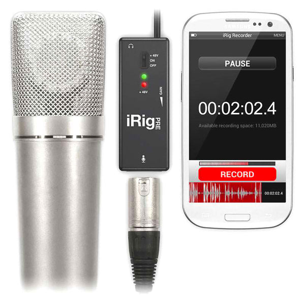 iRig PRE - Preamplificatore microfonico per sistemi Android, iOS e MAC