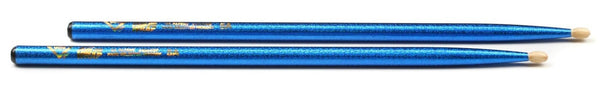 VCB5A ''Color Wrap Los Angeles 5A Blue Sparkle Wood'' - L: 16'' | 40.64cm  D: 0.570'' | 1.45cm - American Hickory