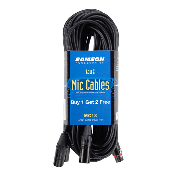 MC18 - Cavo XLR per Microfono - 5,5 mt. - Set 3 pezzi