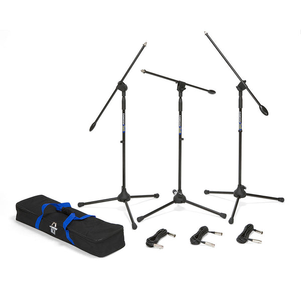 BL3VP - Set 3 aste per Microfono - Giraffa - Ultraleggere - Treppiede