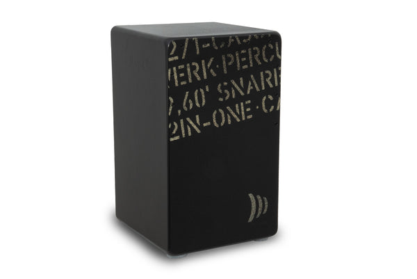 CP404 PB - 2inOne Snare Cajon ''Pitch Black'' - Large - LIMITED EDITION