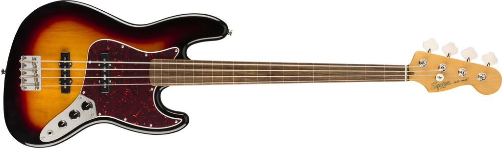 SQUIER Classic Vibe '60s Jazz Bass® Fretless LRL 3-Color Sunburst
