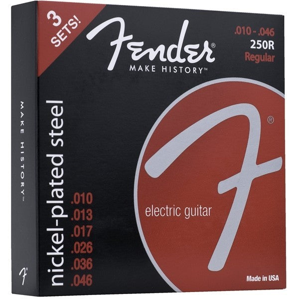Muta Fender Super 250R NPS Ball End Strings (.010-.046 Gauges) 3-Pack 0730250310