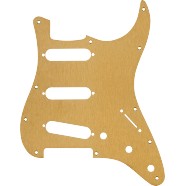 Fender Parts Pickguard Stratocaster S/S/S 11-Hole Mount Gold Anodized Aluminum, 1-Ply 0992139000