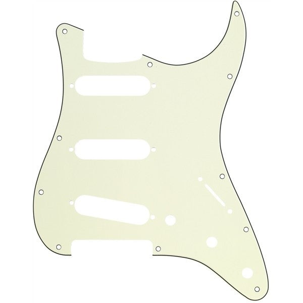 Fender Parts Pickguard Stratocaster S/S/S 11-Hole Mount Mint Green MG/B/MG 3-Ply 0992144000