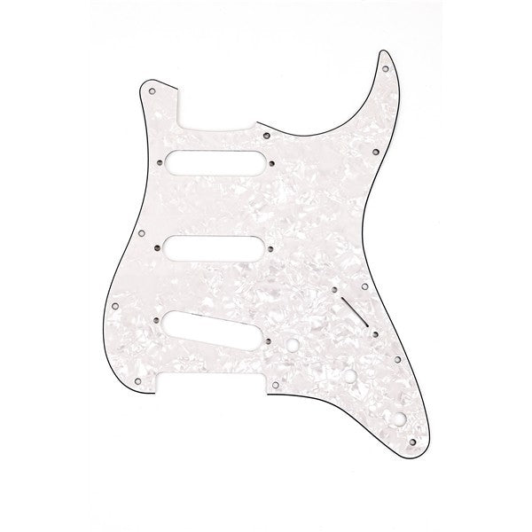 Fender Parts Pickguard Stratocaster S/S/S 11-Hole Mount White Pearl, 4-Ply 0992140000