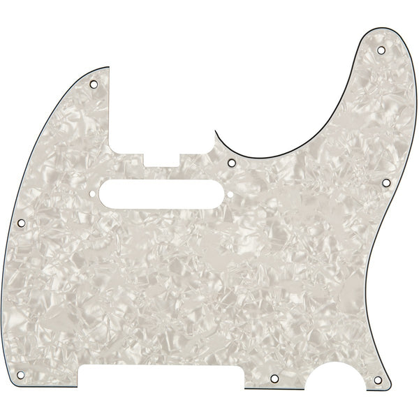 Fender Parts Elite Tele Pickguard White Moto 4-Ply White Moto 0992193005