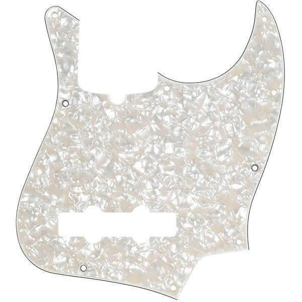Fender Parts Pickguard Jazz Bass 10-Hole Mount Aged White Pearl, 4-Ply 0992177000